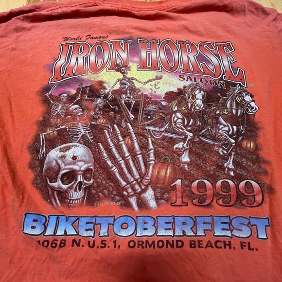 Anvil Other - Vintage Biketoberfest Iron Horse Saloon 1999 Anvil Ormond Beach Florida Men's XL
